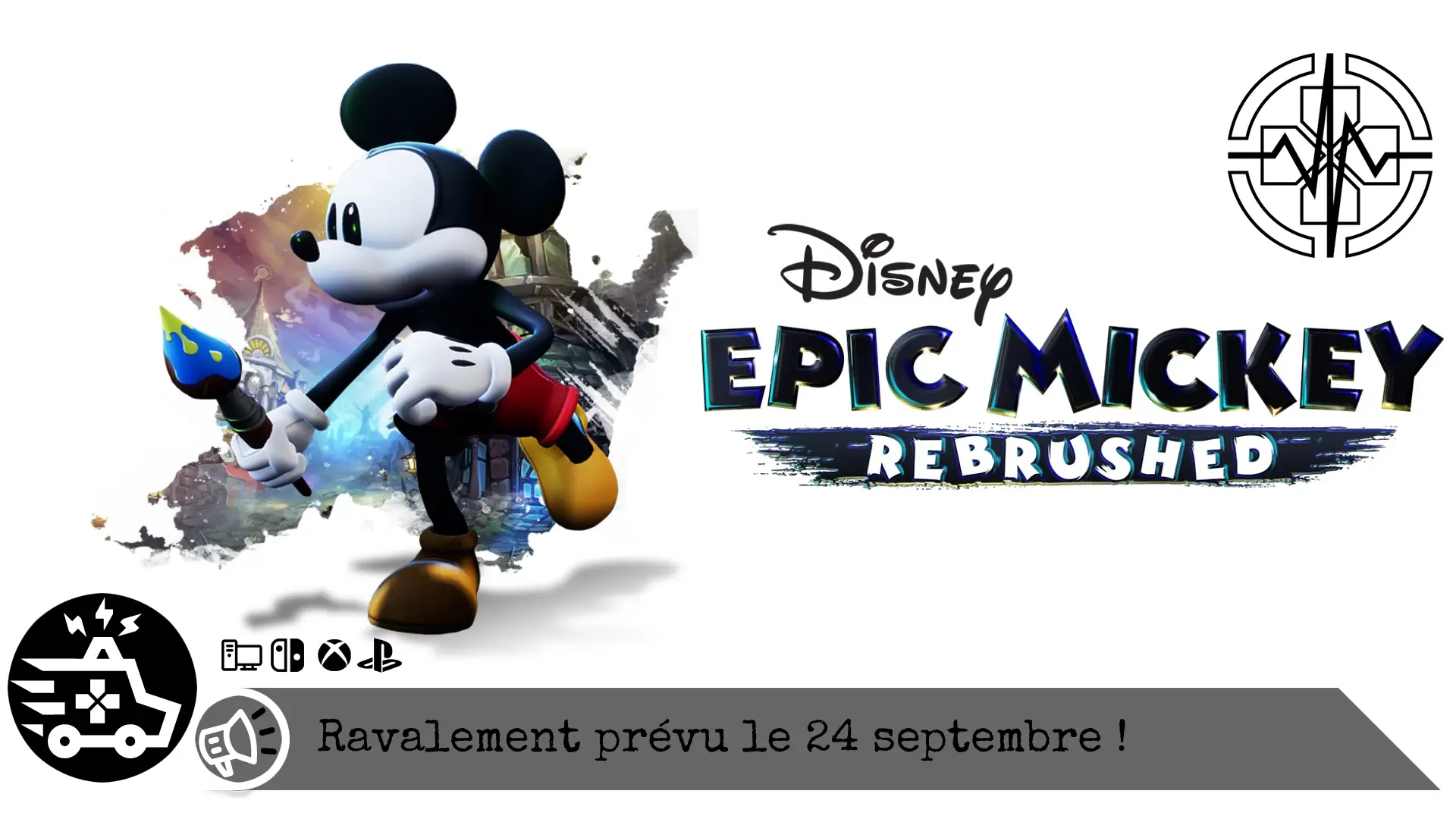 Mickey prépare son ravalement pour le 24 septembre, sortez les pinceaux !