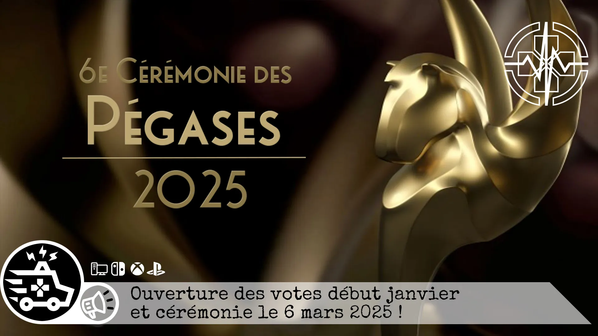 Pégases 2025 – Ouverture des votes début janvier et cérémonie le 6 mars 2025 !